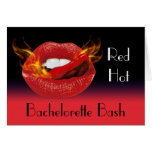 Invitation d'un rouge ardent de coup de Bacheloret Carte De Vœux