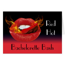Invitation d'un rouge ardent de coup de Bacheloret Carte De Vœux