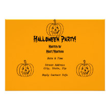 Invitation éffrayante de partie de Halloween