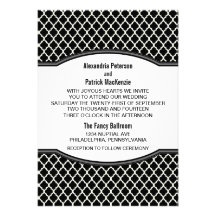 Invitation élégant gris de mariage de Quatrefoil