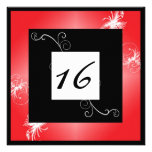 Invitation élégant simple du bonbon 16 (rouge)