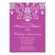 Invitation élégante d'anniversaire de mariage de r