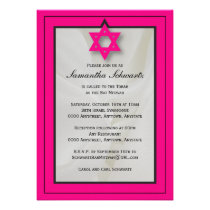 Invitation élégante de bat mitzvah de tissu dans l invitations