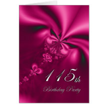 Invitation élégante de fête d'anniversaire 115 carte de vœux