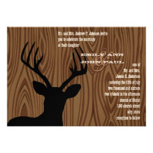 Invitation en bois de mariage de grain de silhouet