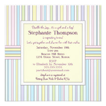 Invitation en pastel de baby shower de jumeaux de 