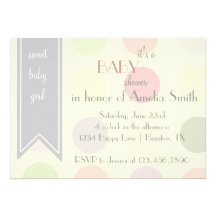 Invitation en pastel de douche de bébé de point de