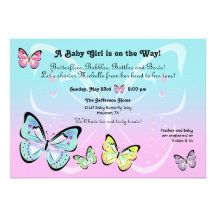Invitation en pastel douce de papillon