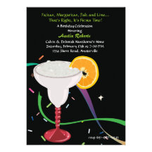 Invitation en verre de partie de margarita