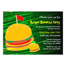 Invitation exceptionnelle de partie d'hamburger