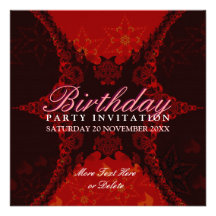 Invitation exotique de fête d'anniversaire de dent