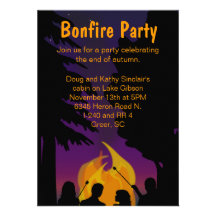 Invitation extérieure de partie de feu
