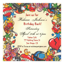 Invitation fabuleuse de partie de tatouage