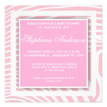 Invitation fait sur commande de baby shower de zèb