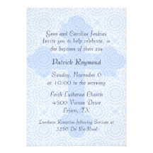 Invitation faite sur commande croisée bleue élégan
