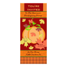 Invitation faite sur commande de dîner de Thankgiv