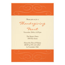 Invitation faite sur commande de thanksgiving de c