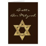 Invitation faite sur commande foncée de Mitzvah de Carte De Vœux