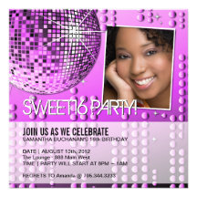 Invitation fascinante de boule de disco de sweet s