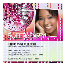 Invitation fascinante de boule de disco de sweet s