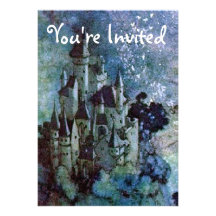 Invitation féerique de château de terre