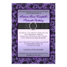 Invitation floral élégant de dentelle [pourpre]