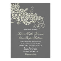 Invitation floral élégant vintage de mariage de Pa