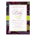 Invitation florale de baby shower de Paisley de ch