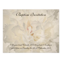 Invitation florale de baptême