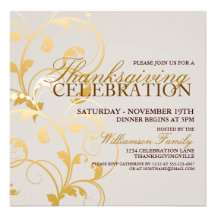 Invitation florale de dîner de thanksgiving d'auto