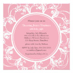Invitation florale de fantaisie de baby shower (bl