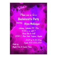 Invitation florale rose de partie de Bachelorette 