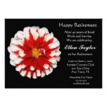 Invitation florale rouge et blanche de partie de r