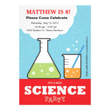 Invitation folle d'anniversaire de la Science
