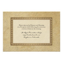 Invitation formel floral de réception de damassé d