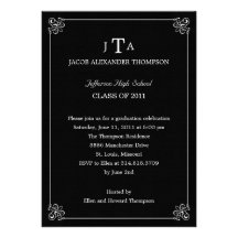 Invitation formelle de fête de remise des diplômes
