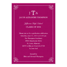 Invitation formelle de fête de remise des diplômes