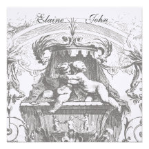 Invitation française d'architecture d'anges d'ange