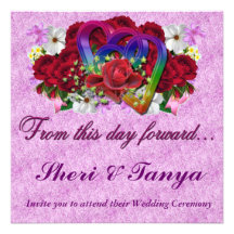 Invitation gaie de Lavendar de cérémonie de mariag
