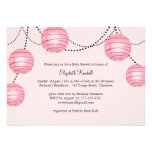 Invitation Girly de baby shower de lanterne de par