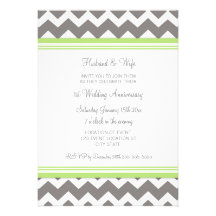 Invitation grise d'anniversaire de Chevron de chau