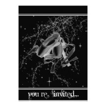 Invitation grunge de chaussures de ballet sur le n