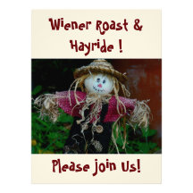 Invitation, Halloween/Hayride/rôti de saucisse