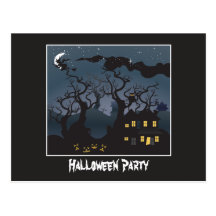 Invitation hantée de partie de Halloween de Chambr Carte Postale