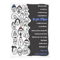 Invitation HEUREUX d'invitation de bat mitzvah de  invitations