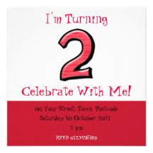 Invitation idiote d'anniversaire de rouge du numér