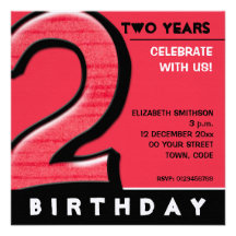 Invitation idiote de fête d'anniversaire de rouge 