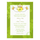 Invitation irlandais de mariage de coeur artistiqu