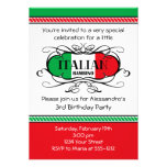 Invitation italienne de fête d'anniversaire du Bam