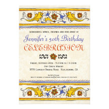Invitation italienne toscane de partie